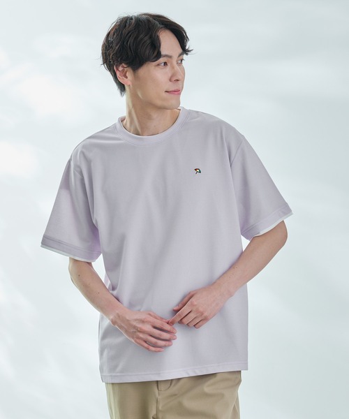 Arnold Palmer(アーノルドパーマー)の「シャンブレー鹿の子 フェイクレイヤード Tシャツ(Tシャツ/カットソー・メンズ・スカイブルー/ライラック/ネイビー・M/L/LL)」の3枚目の写真