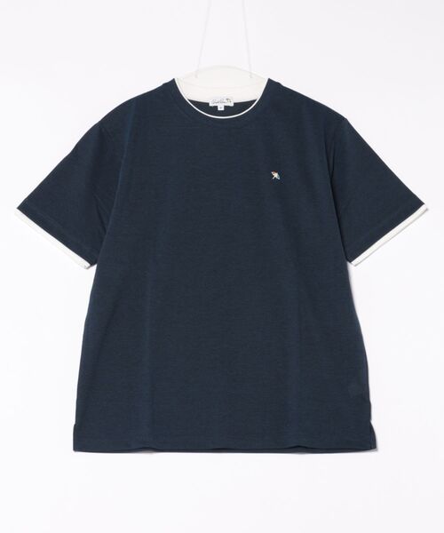 Arnold Palmer(アーノルドパーマー)の「シャンブレー鹿の子 フェイクレイヤード Tシャツ(Tシャツ/カットソー・メンズ・スカイブルー/ライラック/ネイビー・M/L/LL)」の16枚目の写真