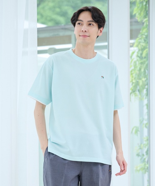 Arnold Palmer(アーノルドパーマー)の「シャンブレー鹿の子 フェイクレイヤード Tシャツ(Tシャツ/カットソー・メンズ・スカイブルー/ライラック/ネイビー・M/L/LL)」の18枚目の写真