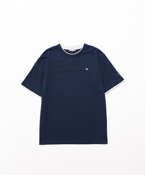 Arnold Palmer(アーノルドパーマー)の「シャンブレー鹿の子 フェイクレイヤード Tシャツ(Tシャツ/カットソー・メンズ・スカイブルー/ライラック/ネイビー・M/L/LL)」の9枚目の写真