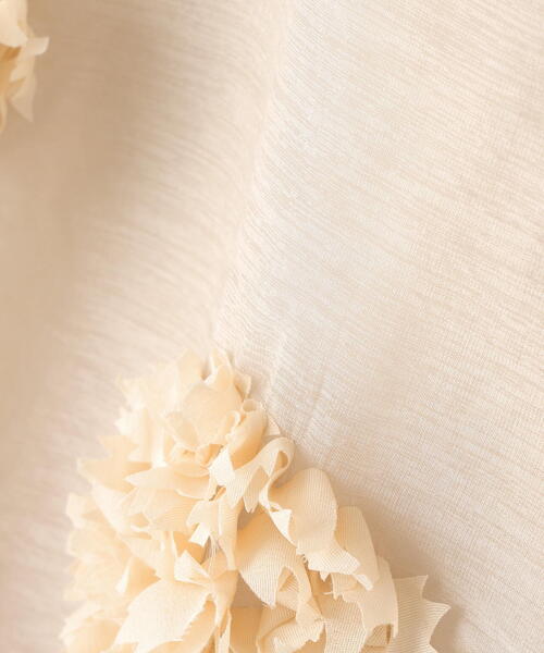 ブラウス シャツ 「BLANC」フラワーモチーフアメスリトップス レディース NATURAL BEAUTY BASIC ブラウス シャツ 「BLANC」フラワー
