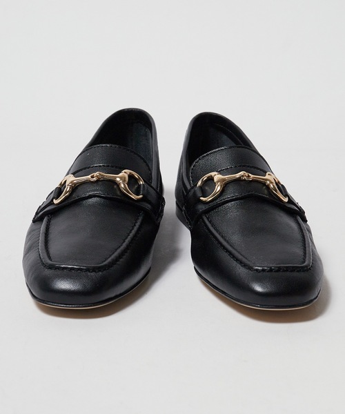CORSO ROMA，9（コルソローマ）の「CORSO ROMA 9/コルソローマ PAOLA4011  スクエアトゥ ビットローファー（ローファー・レディース・ブラック/ホワイト・37/36/39/38）」の5枚目の写真
