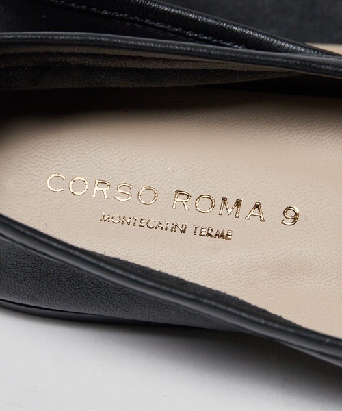 CORSO ROMA，9（コルソローマ）の「CORSO ROMA 9/コルソローマ PAOLA4011  スクエアトゥ ビットローファー（ローファー・レディース・ブラック/ホワイト・37/36/39/38）」の9枚目の写真