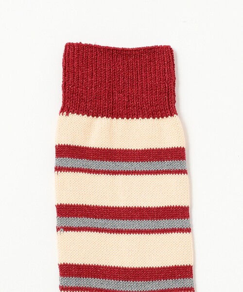 BEAMS BOY（ビームスボーイ）の「【別注】ROSTER SOX / BORDER SOX（ソックス/靴下・レディース・レッド/パープル/イエロー・ONE SIZE）」の4枚目の写真