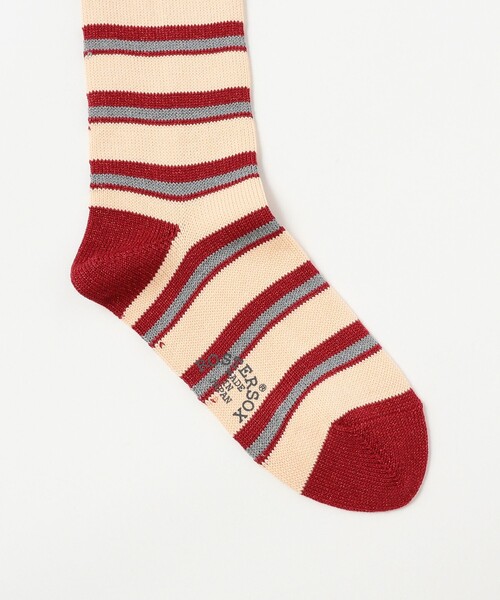 BEAMS BOY（ビームスボーイ）の「【別注】ROSTER SOX / BORDER SOX（ソックス/靴下・レディース・レッド/パープル/イエロー・ONE SIZE）」の5枚目の写真