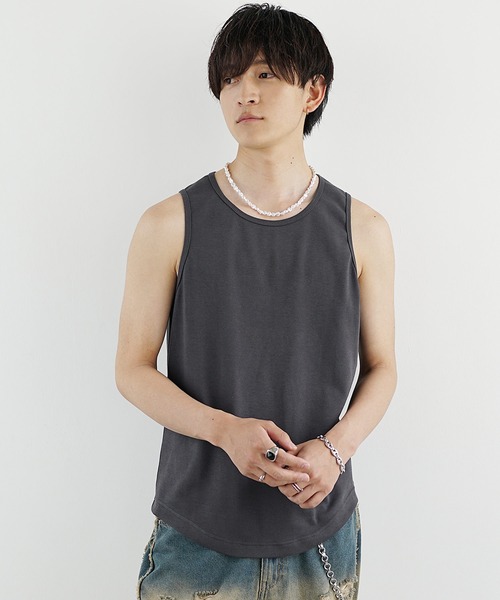 MinoriTY（マイノリティ）の「【MinoriTY】プレミアムコットンインナー専用タンクトップ メンズ ラウンドレギュラー（タンクトップ・メンズ・ホワイト/ブラック・L/M/S）」の6枚目の写真