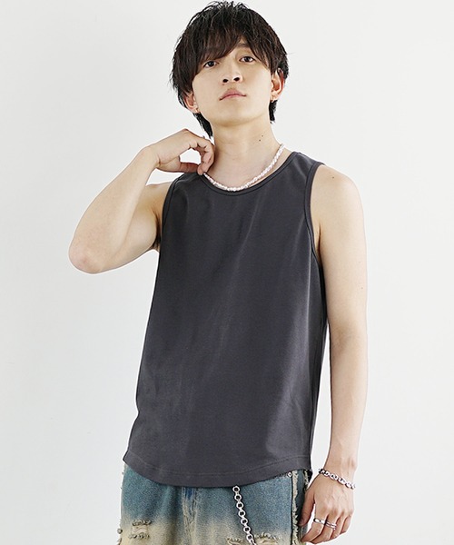 MinoriTY（マイノリティ）の「【MinoriTY】プレミアムコットンインナー専用タンクトップ メンズ ラウンドレギュラー（タンクトップ・メンズ・ホワイト/ブラック・L/M/S）」の7枚目の写真