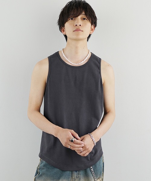 MinoriTY（マイノリティ）の「【MinoriTY】プレミアムコットンインナー専用タンクトップ メンズ ラウンドレギュラー（タンクトップ・メンズ・ホワイト/ブラック・L/M/S）」の14枚目の写真