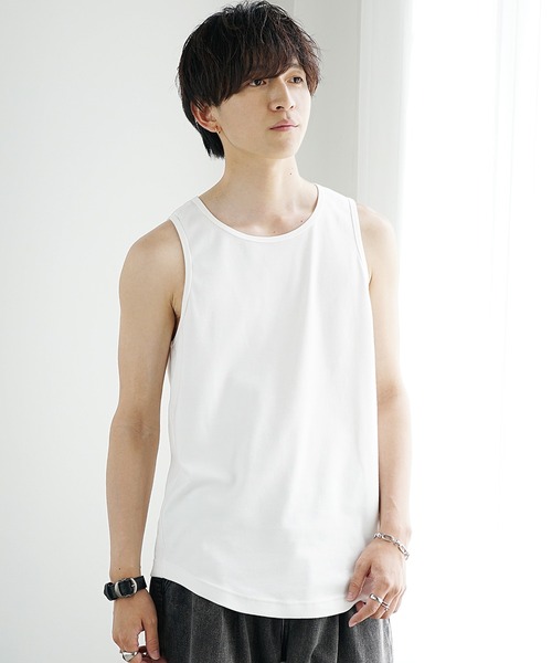 MinoriTY（マイノリティ）の「【MinoriTY】プレミアムコットンインナー専用タンクトップ メンズ ラウンドレギュラー（タンクトップ・メンズ・ホワイト/ブラック・L/M/S）」の10枚目の写真