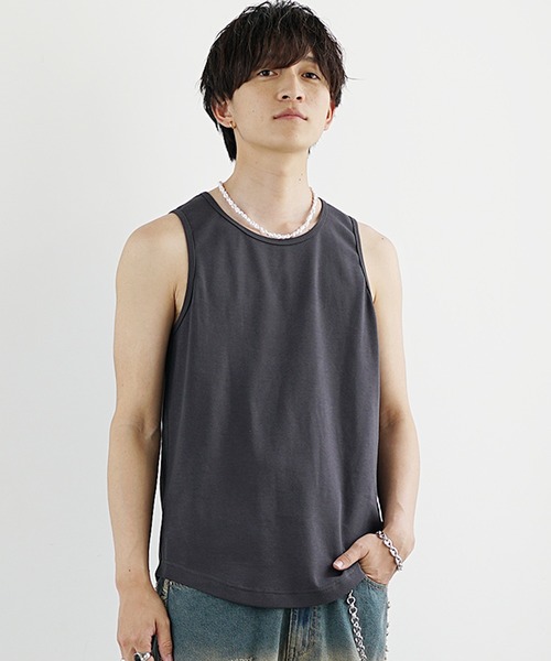 MinoriTY（マイノリティ）の「【MinoriTY】プレミアムコットンインナー専用タンクトップ メンズ ラウンドレギュラー（タンクトップ・メンズ・ホワイト/ブラック・L/M/S）」の16枚目の写真