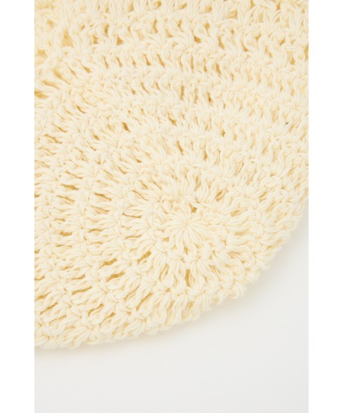 SLY（スライ）の「CROCHET BEANIE クロシェ ビーニー（ニットキャップ/ビーニー・レディース・アイボリー/ブラック・FREE）」の9枚目の写真