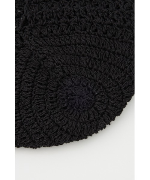 SLY（スライ）の「CROCHET BEANIE クロシェ ビーニー（ニットキャップ/ビーニー・レディース・アイボリー/ブラック・FREE）」の3枚目の写真