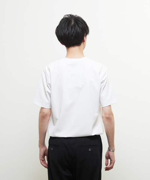 MEN'S MELROSE(メンズメルローズ)の「ダイヤモンドメッシュ半袖キーネックTシャツ(Tシャツ/カットソー・メンズ・ネイビー/ブラック/ホワイト・3/4/2)」の11枚目の写真