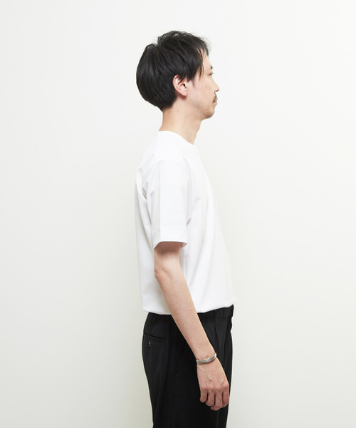 MEN'S MELROSE(メンズメルローズ)の「ダイヤモンドメッシュ半袖キーネックTシャツ(Tシャツ/カットソー・メンズ・ネイビー/ブラック/ホワイト・3/4/2)」の12枚目の写真