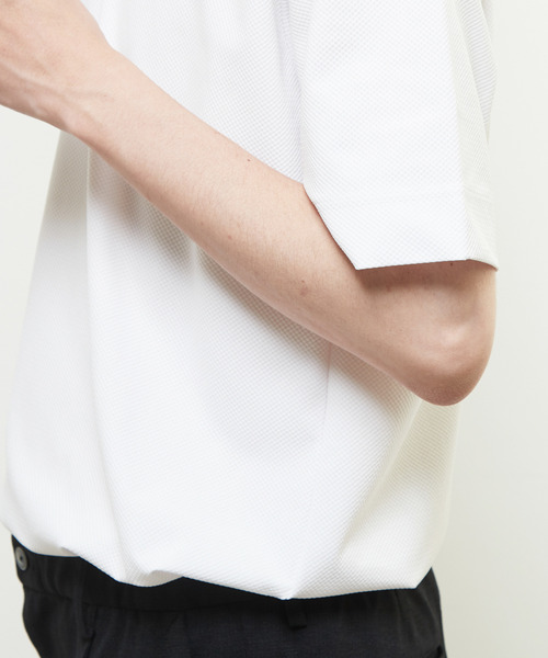 MEN'S MELROSE(メンズメルローズ)の「ダイヤモンドメッシュ半袖キーネックTシャツ(Tシャツ/カットソー・メンズ・ネイビー/ブラック/ホワイト・3/4/2)」の17枚目の写真