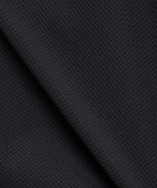 MEN'S MELROSE(メンズメルローズ)の「ダイヤモンドメッシュ半袖キーネックTシャツ(Tシャツ/カットソー・メンズ・ネイビー/ブラック/ホワイト・3/4/2)」の7枚目の写真
