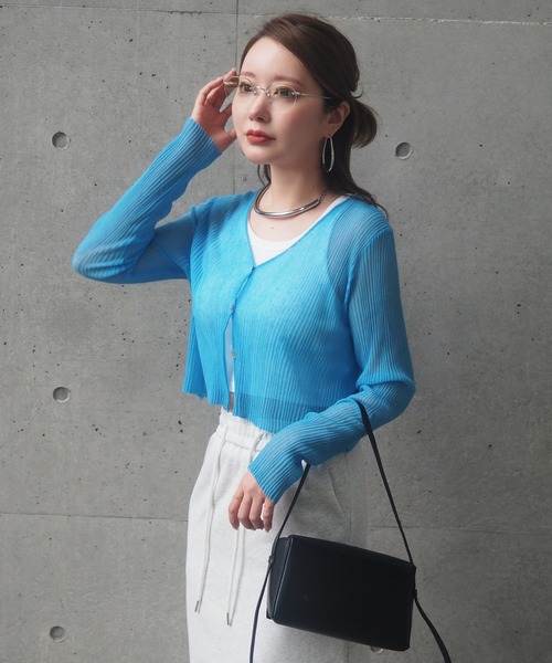 カーディガン SHEER V CARDIGAN レディース SHEER V NECK CARDIGAN｜HELIOPOLE｜HÉLIOPÔLE（エリオポール