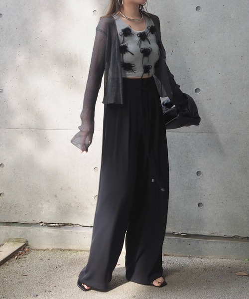 カーディガン SHEER V CARDIGAN レディース ITEMS URBANRESEARCH カーディガン シアーVネックニット