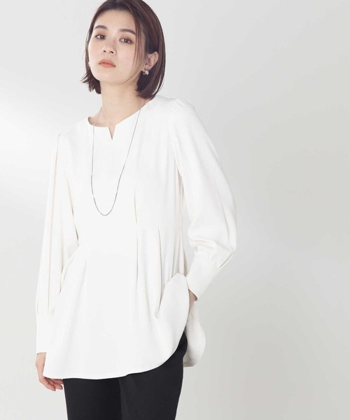 「NATURAL BEAUTY BASIC」 長袖ブラウス MEDIUM オフホワイト レディース セール/ブランド古着】長袖ブラウス（シャツ/ブラウス
