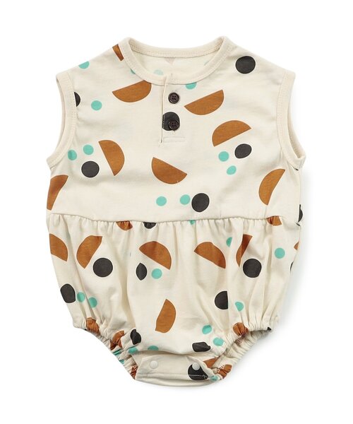 BREEZE（ブリーズ）の「【Bpop】総柄ボディオール（ロンパース・キッズ・レッド/アイボリー・70/80）」の7枚目の写真