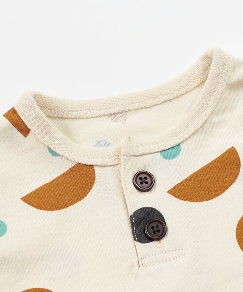 BREEZE（ブリーズ）の「【Bpop】総柄ボディオール（ロンパース・キッズ・レッド/アイボリー・70/80）」の11枚目の写真