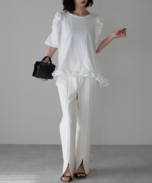 ギャザースリーブオーバーカットソー LASUD｜ギャザースリーブオーバーカットソー | Rakuten Fashion