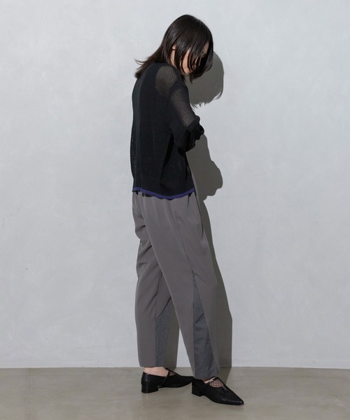 MARECHAL TERRE（マルシャルテル）の「ニットメッシュブルゾン（ブルゾン・レディース・ネイビー/ホワイト/ライトグレー/ブラック・MEDIUM）」の21枚目の写真