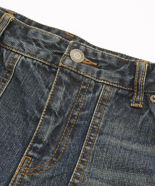 X-girl(エックスガール)の「FRONT POCKET DENIM PANTS(デニムパンツ・レディース・ブラック/インディゴブルー・S/M)」の4枚目の写真
