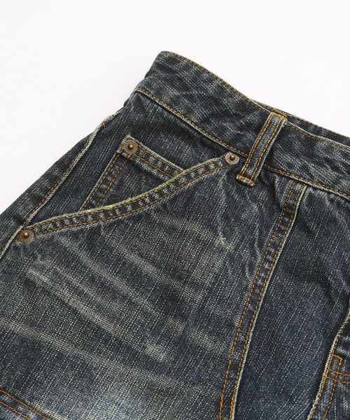 X-girl(エックスガール)の「FRONT POCKET DENIM PANTS(デニムパンツ・レディース・ブラック/インディゴブルー・S/M)」の6枚目の写真