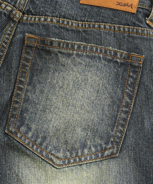 X-girl(エックスガール)の「FRONT POCKET DENIM PANTS(デニムパンツ・レディース・ブラック/インディゴブルー・S/M)」の7枚目の写真