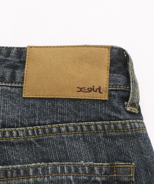 X-girl(エックスガール)の「FRONT POCKET DENIM PANTS(デニムパンツ・レディース・ブラック/インディゴブルー・S/M)」の8枚目の写真