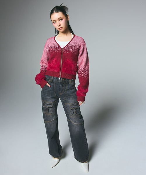 X-girl(エックスガール)の「FRONT POCKET DENIM PANTS(デニムパンツ・レディース・ブラック/インディゴブルー・S/M)」の16枚目の写真