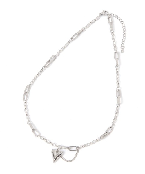 BAYFLOW（ベイフロー）の「ステンレスデザインハートネックレス（ネックレス・レディース・イエロー/ライトグレー・FREE）」の3枚目の写真