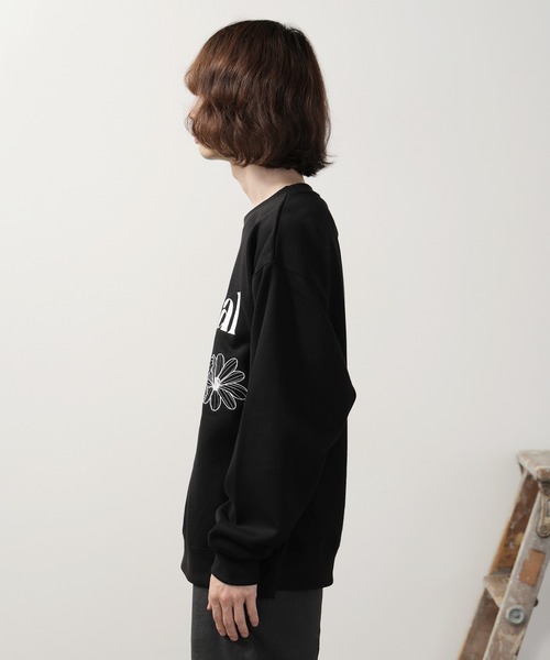 SUGGESTION/サジェッション フラワー刺繍トレーナー（スウェット