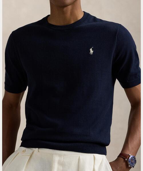 POLO RALPH LAUREN(ポロ ラルフ ローレン)の「コットン クルーネック ショートスリーブ セーター(ニット/セーター・メンズ・ブルー・L/M/S/XS/XXL/XL)」の3枚目の写真