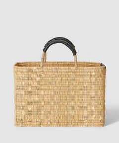 美品 warang wayan morocco ストローバスケット 深型S warang wayan morocco】ストローバスケット深型 S・M - store