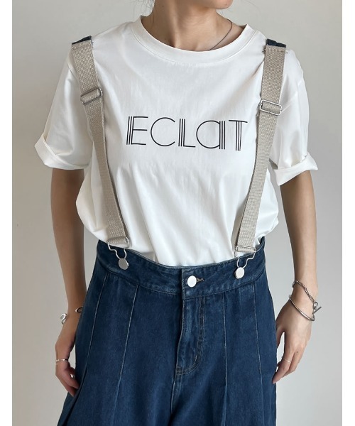 Re:EDIT（リエディ）の「[接触冷感]配色スリーブ半袖ロゴTシャツ（Tシャツ/カットソー・レディース・ブラック/ホワイト/ネイビー/グレー・MEDIUM/LARGE）」の17枚目の写真