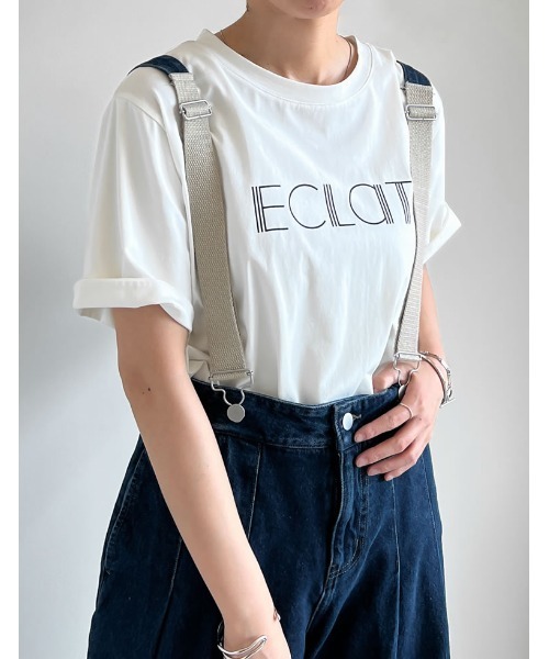 Re:EDIT（リエディ）の「[接触冷感]配色スリーブ半袖ロゴTシャツ（Tシャツ/カットソー・レディース・ブラック/ホワイト/ネイビー/グレー・MEDIUM/LARGE）」の15枚目の写真