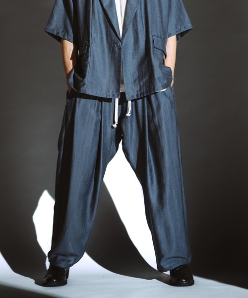 NO ID.（ノーアイディ）の「【NO ID.】Side Tuck Drawstring Pants / サイド タック ドローストリング パンツ（その他パンツ・メンズ・グレー/ブルーグレー/ブラック・2/1）」の7枚目の写真