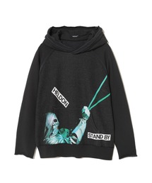 アンダーカバー（undercover）のフードパーカー　(Ｌ)グリーン UNDERCOVER アンダーカバー 24AW HOODIE COMPUTER BRAIN_em