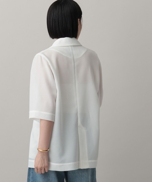 A part by(アパートバイ)の「メッシュWジャケット(テーラードジャケット・レディース・オレンジ系その他5/ブラック/ライトベージュ/オフホワイト・FREE)」の14枚目の写真