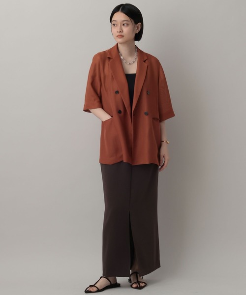 A part by(アパートバイ)の「メッシュWジャケット(テーラードジャケット・レディース・オレンジ系その他5/ブラック/ライトベージュ/オフホワイト・FREE)」の20枚目の写真