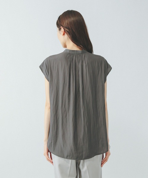 GLOBAL WORK（グローバルワーク）の「さらさらリラックスギャザーブラウス半袖/494041（シャツ/ブラウス・レディース・ネイビー/スミクロ・MEDIUM/LARGE）」の14枚目の写真