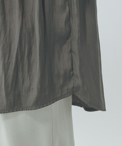 GLOBAL WORK（グローバルワーク）の「さらさらリラックスギャザーブラウス半袖/494041（シャツ/ブラウス・レディース・ネイビー/スミクロ・MEDIUM/LARGE）」の18枚目の写真