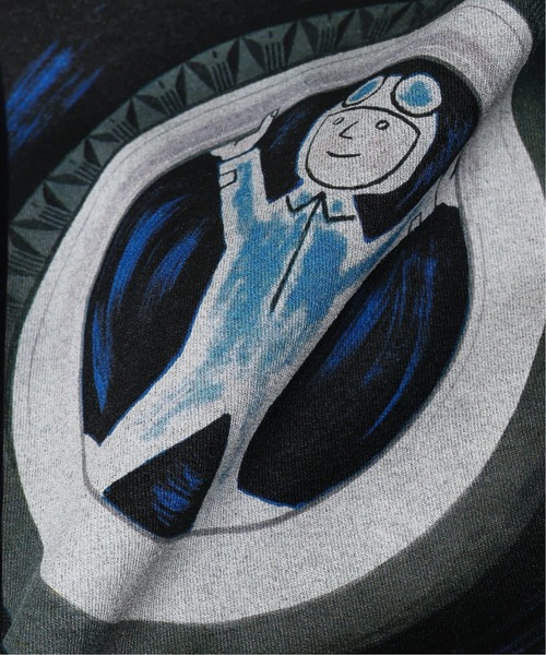 Savignac（サヴィニャック）の「《追加》SAVIGNAC (サヴィニャック) 別注 French Company プリント Tシャツ（Tシャツ/カットソー・メンズ・ブラック/ブラック系その他/ブルー/パープル/イエロー/ホワイト/グリーン/レッド・MEDIUM/LARGE/X-LARGE）」の9枚目の写真