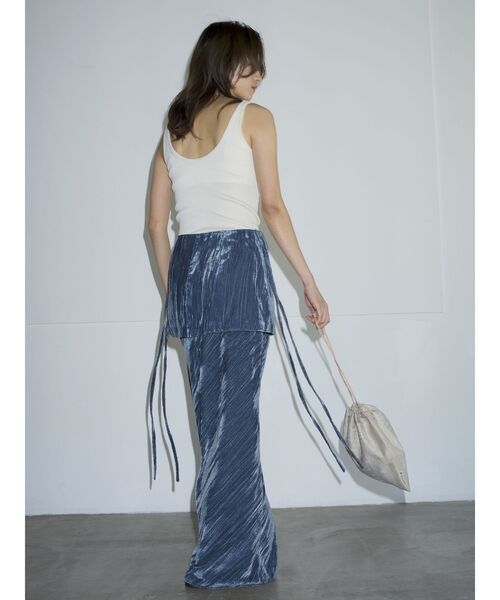 Htage（テージ）の「【Htage】ジャカード巾着バッグ（ハンドバッグ・レディース・アイボリー/ネイビー・FREE）」の5枚目の写真