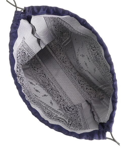 Htage（テージ）の「【Htage】ジャカード巾着バッグ（ハンドバッグ・レディース・アイボリー/ネイビー・FREE）」の9枚目の写真