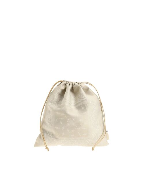 Htage（テージ）の「【Htage】ジャカード巾着バッグ（ハンドバッグ・レディース・アイボリー/ネイビー・FREE）」の10枚目の写真