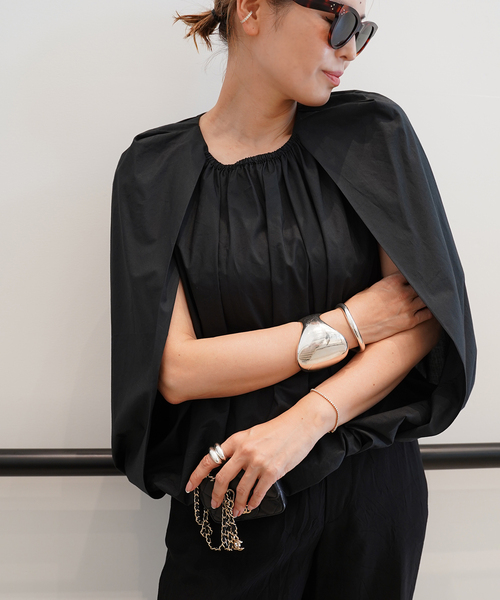 CELERI（セルリ）の「【CELERI/セルリ】Cocoon ブラウス（シャツ/ブラウス・レディース・ホワイト/ブラック・FREE）」の5枚目の写真