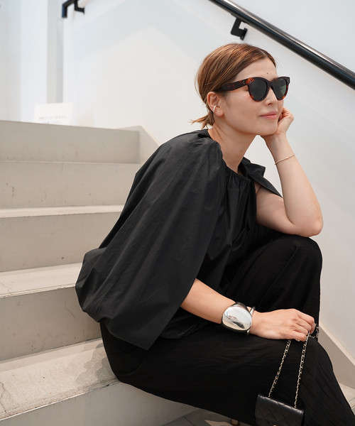 CELERI（セルリ）の「【CELERI/セルリ】Cocoon ブラウス（シャツ/ブラウス・レディース・ホワイト/ブラック・FREE）」の8枚目の写真